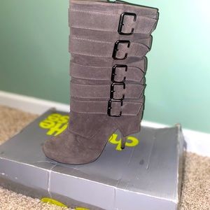 Gray boots